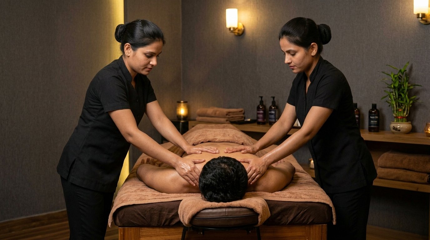 4 Hands Massage at The Eos Beauty & Wellness Khajaguda